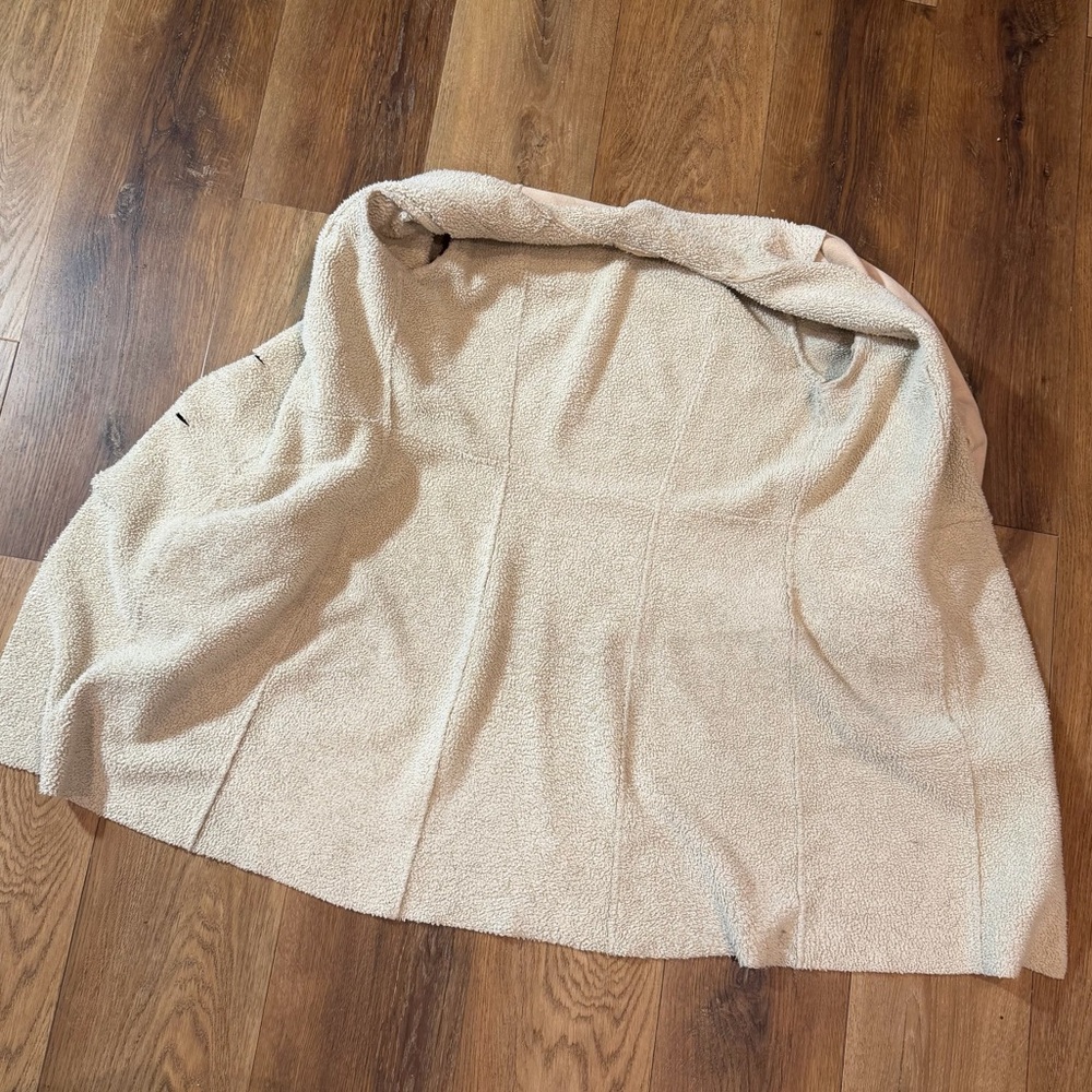 Vintage Penny Lane Coat Vintage Sherpa Coat Cream Shearling Style Long Coat - Picture 15 of 15